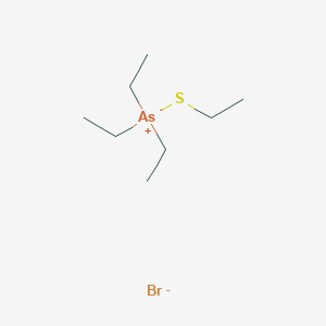 Triethyl(ethylsulfanyl)arsanium bromide