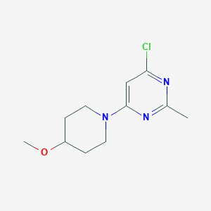 molecular formula C11H16ClN3O B1467486 4-Chloro-6-(4-methoxypiperidin-1-yl)-2-methylpyrimidine CAS No. 1248977-22-1