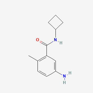 molecular formula C12H16N2O B1467495 5-氨基-N-环丁基-2-甲基苯甲酰胺 CAS No. 1247557-87-4