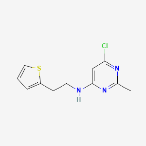 molecular formula C11H12ClN3S B1467498 6-chloro-2-methyl-N-(2-(thiophen-2-yl)ethyl)pyrimidin-4-amine CAS No. 1248273-47-3
