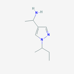 molecular formula C9H17N3 B1467500 1-[1-(butan-2-yl)-1H-pyrazol-4-yl]ethan-1-amine CAS No. 1342391-89-2