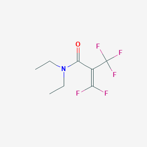 molecular formula C8H10F5NO B14675004 N,N-Diethyl-3,3-difluoro-2-(trifluoromethyl)prop-2-enamide CAS No. 41296-92-8