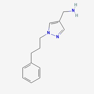 molecular formula C13H17N3 B1467502 [1-(3-phenylpropyl)-1H-pyrazol-4-yl]methanamine CAS No. 1341498-06-3