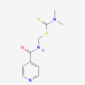 Carbamic acid, dimethyldithio-, isonicotinamidomethyl ester