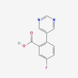 5-Fluoro-2-(pyrimidin-5-yl)benzoic acid