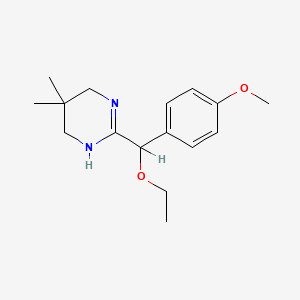 3,4,5,6-Tetrahydro-5,5-dimethyl-2-(alpha-ethoxy-4-methoxybenzyl)pyrimidine