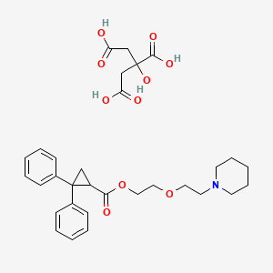 Cyclopropanecarboxylic acid, 2,2-diphenyl-, 2-(2-(1-piperidinyl)ethoxy)ethyl ester, 2-hydroxy-1,2,3-propanetricarboxylate