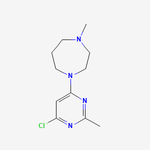 molecular formula C11H17ClN4 B1467516 1-(6-Chloro-2-methylpyrimidin-4-yl)-4-methyl-1,4-diazepane CAS No. 1249645-44-0