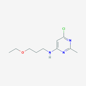 molecular formula C10H16ClN3O B1467517 6-chloro-N-(3-ethoxypropyl)-2-methylpyrimidin-4-amine CAS No. 1249803-25-5