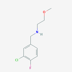 molecular formula C10H13ClFNO B1467521 [(3-Chloro-4-fluorophenyl)methyl](2-methoxyethyl)amine CAS No. 1247051-30-4