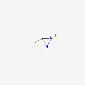 molecular formula C4H10N2 B14675213 1,3,3-Trimethyldiaziridine CAS No. 40711-15-7