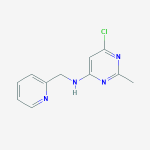 molecular formula C11H11ClN4 B1467525 6-chloro-2-methyl-N-(pyridin-2-ylmethyl)pyrimidin-4-amine CAS No. 1111849-77-4
