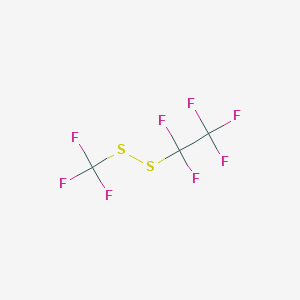 molecular formula C3F8S2 B14675261 1,1,1,2,2-Pentafluoro-2-[(trifluoromethyl)disulfanyl]ethane CAS No. 34880-32-5