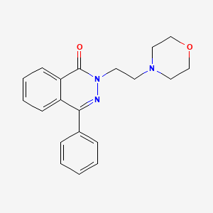 molecular formula C20H21N3O2 B14675266 1(2H)-Phthalazinone, 2-(2-morpholinoethyl)-4-phenyl- CAS No. 33048-50-9