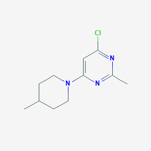 molecular formula C11H16ClN3 B1467535 4-氯-2-甲基-6-(4-甲基哌啶-1-基)嘧啶 CAS No. 1249243-11-5