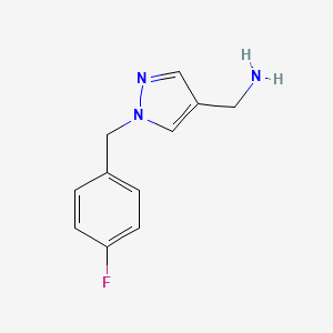 {1-[(4-fluorophenyl)methyl]-1H-pyrazol-4-yl}methanamine