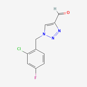 1-[(2-chloro-4-fluorophenyl)methyl]-1H-1,2,3-triazole-4-carbaldehyde