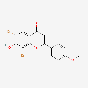 6,8-Dibromo-7-hydroxy-2-(4-methoxyphenyl)-4H-1-benzopyran-4-one