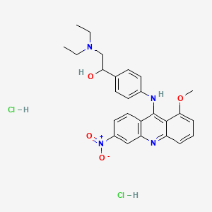 Benzyl alcohol, alpha-((diethylamino)methyl)-p-((1-methoxy-6-nitro-9-acridinyl)amino)-, dihydrochloride