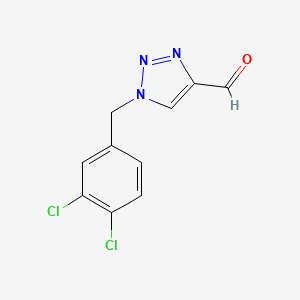 molecular formula C10H7Cl2N3O B1467585 1-[(3,4-二氯苯基)甲基]-1H-1,2,3-三唑-4-甲醛 CAS No. 1492577-53-3