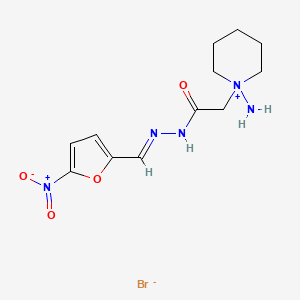 Piperidinium, amino(((5-nitrofurfurylidene)hydrazino)carbonylmethyl)-, bromide