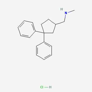 Methylaminomethyl-3,3-diphenylcyclopentane hydrochloride