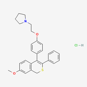 Pyrrolidine, 1-(2-(4-(7-methoxy-3-phenyl-1H-2-benzothiopyran-4-yl)phenoxy)ethyl)-, hydrochloride