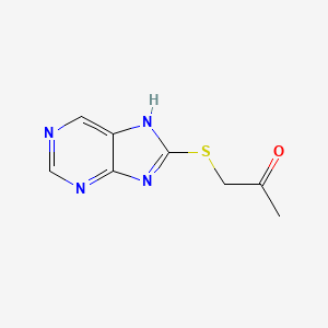 1-(7h-Purin-8-ylsulfanyl)propan-2-one