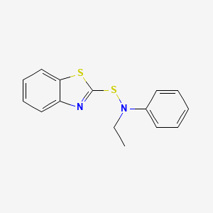 N-[(1,3-Benzothiazol-2-yl)sulfanyl]-N-ethylaniline