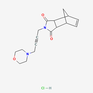 molecular formula C17H21ClN2O3 B14675933 3a,4,7,7a-Tetrahydro-2-(4-(4-morpholinyl)-2-butynyl)-4,7-methano-1H-isoindole-1,3-dione HCl CAS No. 39488-12-5