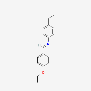 molecular formula C18H21NO B14675952 (E)-1-(4-Ethoxyphenyl)-N-(4-propylphenyl)methanimine CAS No. 37599-81-8