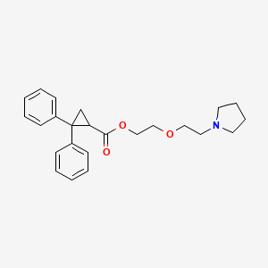 2-(2-(1-Pyrrolidinyl)ethoxy)ethyl 2,2-diphenylcyclopropanecarboxylate