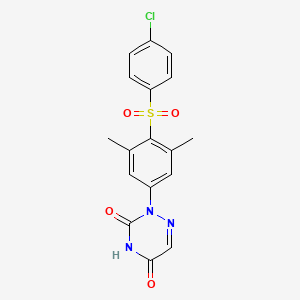 2-(4-((p-Chlorophenyl)sulfonyl)-3,5-dimethylphenyl)-as-triazine-3,5(2H,4H)-dione