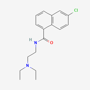 1-Naphthalenecarboxamide, 6-chloro-N-(2-(diethylamino)ethyl)-