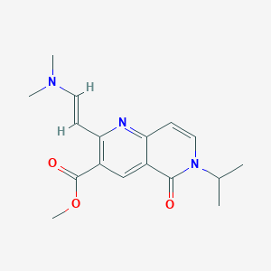 molecular formula C17H21N3O3 B1467605 methyl 2-[(E)-2-(dimethylamino)vinyl]-6-isopropyl-5-oxo-5,6-dihydro-1,6-naphthyridine-3-carboxylate CAS No. 1374510-92-5