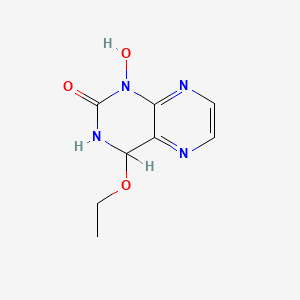 2(1H)-Pteridinone, 4-ethoxy-3,4-dihydro-1-hydroxy-