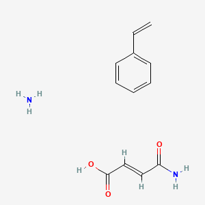 (E)-4-amino-4-oxobut-2-enoic acid;azane;styrene