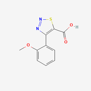 molecular formula C10H8N2O3S B1467608 4-(2-Methoxyphenyl)-1,2,3-thiadiazole-5-carboxylic acid CAS No. 1432075-53-0