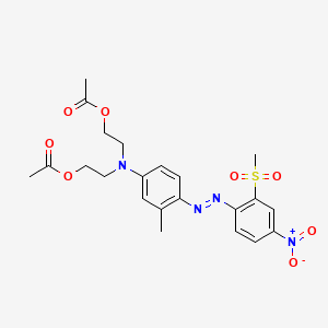 2,2'-((4-((2-(Methylsulphonyl)-4-nitrophenyl)azo)-m-tolyl)imino)bisethyl diacetate