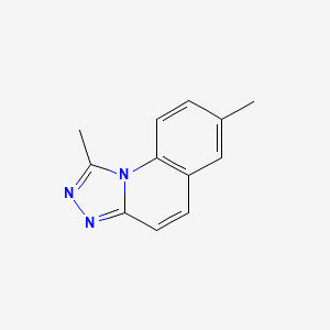 molecular formula C12H11N3 B14676112 1,7-Dimethyl[1,2,4]triazolo[4,3-a]quinoline CAS No. 35359-29-6