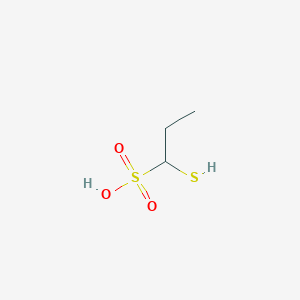 molecular formula C3H8O3S2 B14676131 1-Sulfanylpropane-1-sulfonic acid CAS No. 33381-42-9