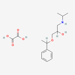 molecular formula C16H25NO6 B14676134 1-((alpha-Methylbenzyl)oxy)-3-(isopropylamino)-2-propanol oxalate salt CAS No. 33213-28-4