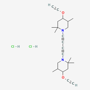 Piperidine, 1,1'-(1,3-butadiyne-1,4-diyl)bis(4-(ethynyloxy)-2,2,5-trimetyl-, dihydrochloride