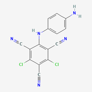 1,3,5-Benzenetricarbonitrile, 2-(p-aminoanilino)-4,6-dichloro-