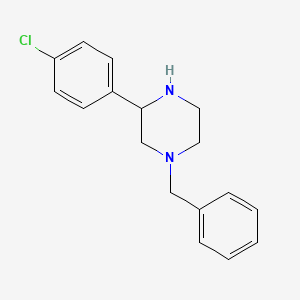 molecular formula C17H19ClN2 B1467618 1-苄基-3-(4-氯苯基)哌嗪 CAS No. 1248907-46-1