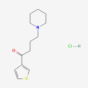 molecular formula C13H20ClNOS B14676182 1-Butanone, 4-piperidino-1-(3-thienyl)-, hydrochloride CAS No. 31634-33-0