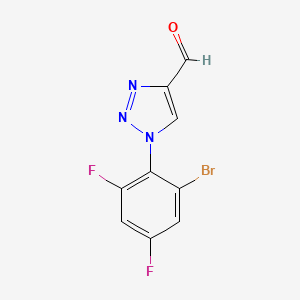 molecular formula C9H4BrF2N3O B1467619 1-(2-bromo-4,6-difluorophenyl)-1H-1,2,3-triazole-4-carbaldehyde CAS No. 1479395-68-0
