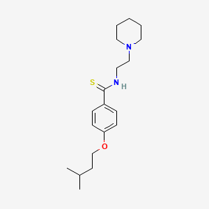 Benzamide, p-isopentoxy-N-(2-piperidinoethyl)thio-