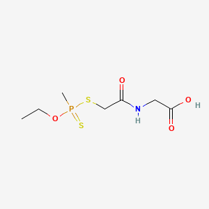 Glycine, N-(mercaptoacetyl-, S-ester with O-ethyl methylphosphonodithioate