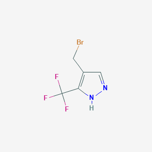 molecular formula C5H4BrF3N2 B1467623 4-(bromomethyl)-3-(trifluoromethyl)-1H-pyrazole CAS No. 2091597-62-3